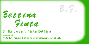 bettina finta business card